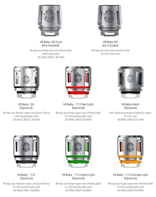 Smok V8 Baby Coils - 5 Pack